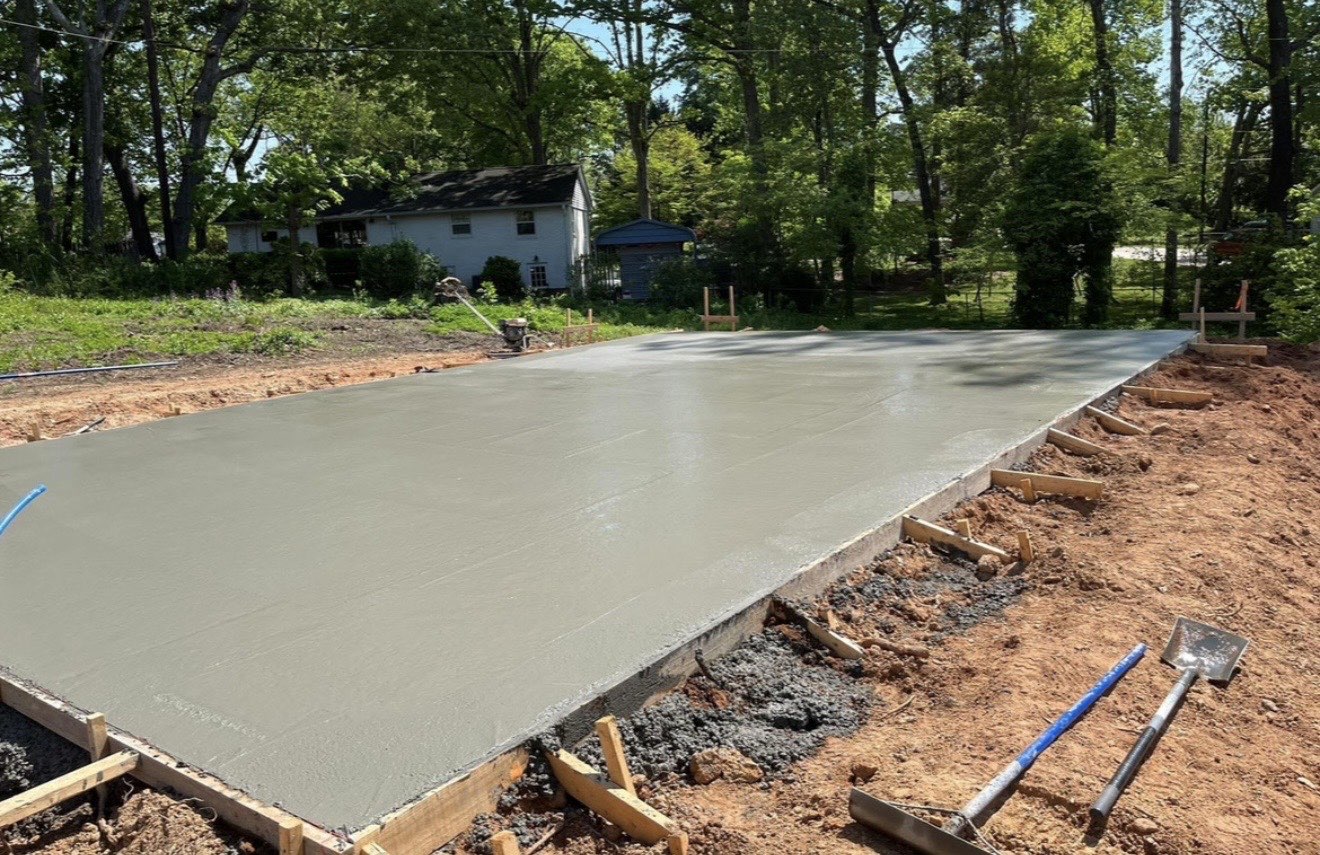 First Flattening Pass — step 11 of a Local Concrete Co project in Davidson, NC