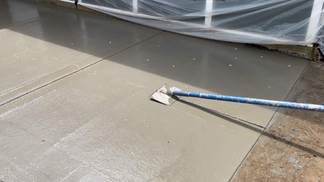 Tooled Edges and Timed Cuts — step 12 of a Local Concrete Co project in Davidson, NC